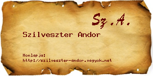 Szilveszter Andor névjegykártya
